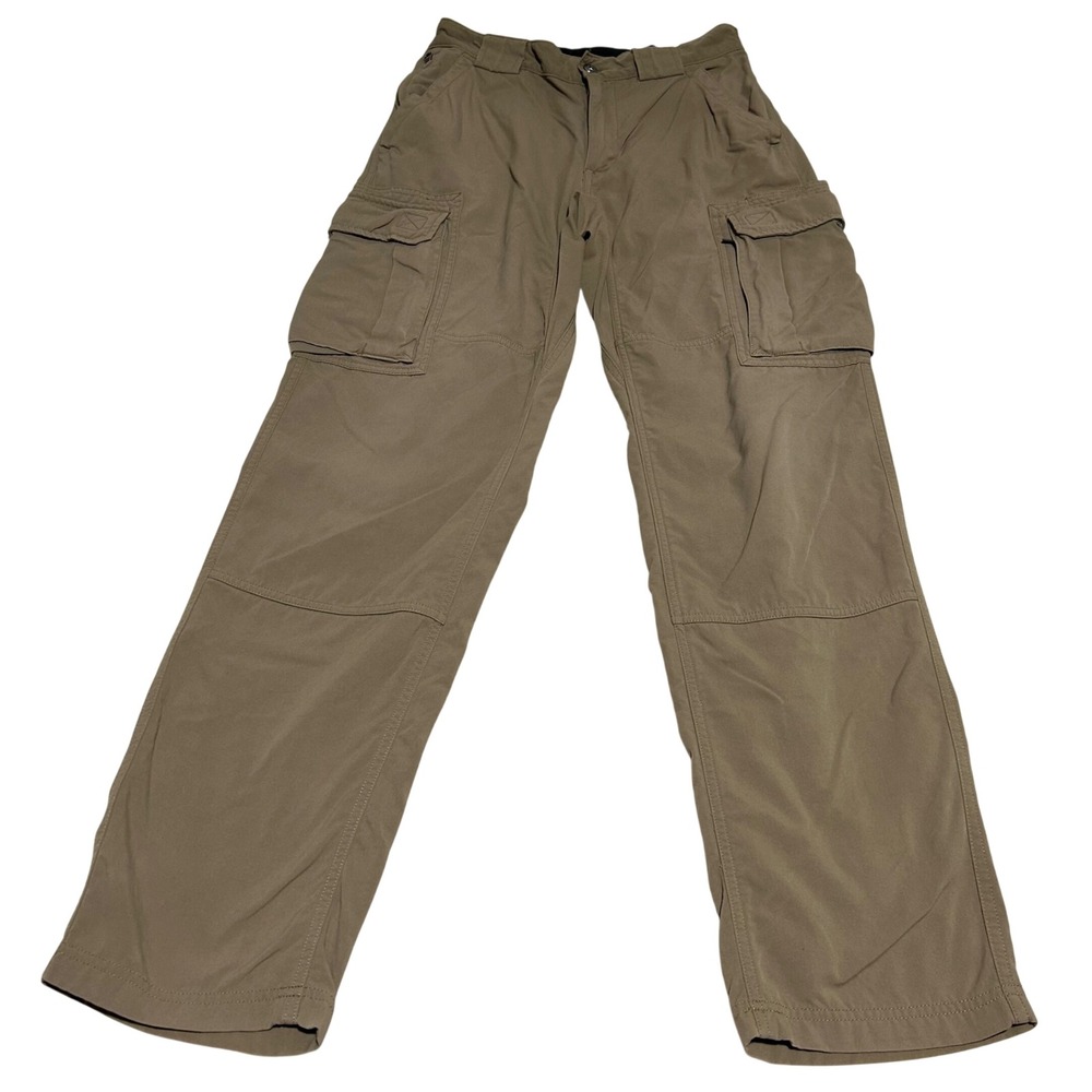 Duluth Trading Co Cargo Pants Mens M 34 Tan Nylon Outdoor Hiking Workwear